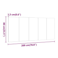 Produktbild för Sänggavel sonoma-ek 200x1,5x80 cm konstruerat trä