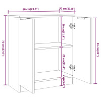 Produktbild för Byrå betonggrå 60x30x70 cm konstruerat trä