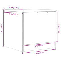 Miniatyr av produktbild för Sängbord 2 st svart 40x39x40 cm