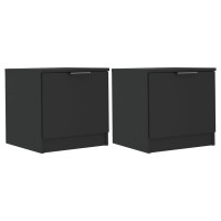 Miniatyr av produktbild för Sängbord 2 st svart 40x39x40 cm