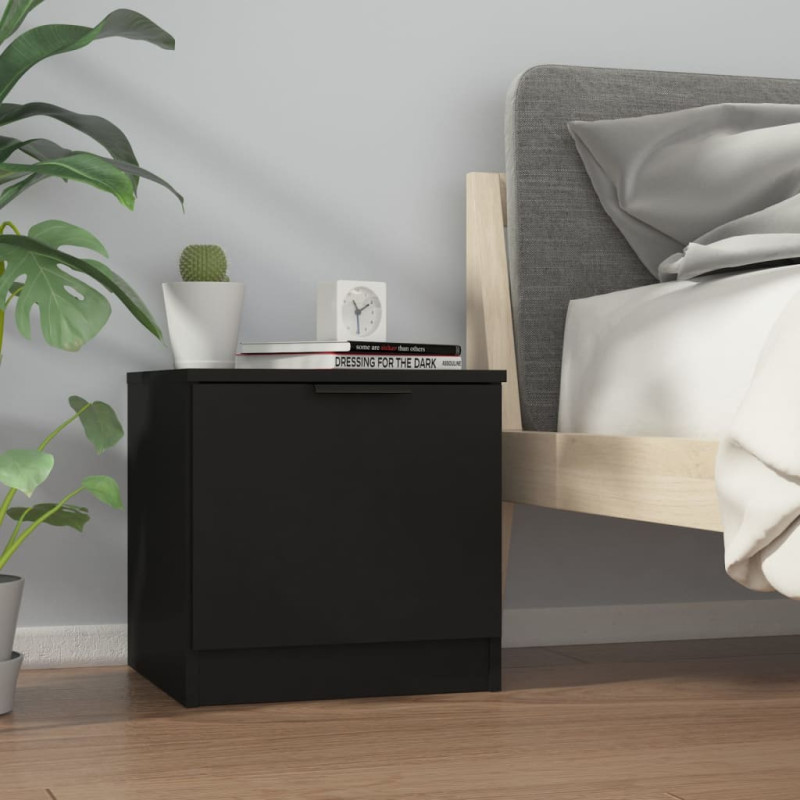 Produktbild för Sängbord 2 st svart 40x39x40 cm