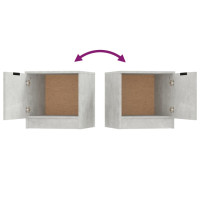 Miniatyr av produktbild för Sängbord 2 st betonggrå 40x39x40 cm
