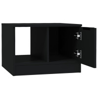 Produktbild för Soffbord svart 50x50x36 cm konstruerat trä