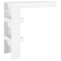 Produktbild för Barbord väggmonterat vit 102x45x103,5 cm konstruerat trä