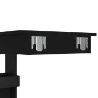 Produktbild för Barbord väggmonterat svart 102x45x103,5 cm konstruerat trä