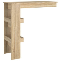 Produktbild för Barbord väggmonterat sonoma-ek 102x45x103,5 cm konstruerat trä