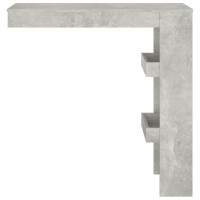 Miniatyr av produktbild för Barbord väggmonterat betonggrå 102x45x103,5 cm konstruerat trä