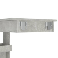 Miniatyr av produktbild för Barbord väggmonterat betonggrå 102x45x103,5 cm konstruerat trä