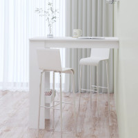 Produktbild för Barbord väggmonterat vit glans 102x45x103,5 cm konstruerat trä