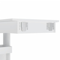 Produktbild för Barbord väggmonterat vit glans 102x45x103,5 cm konstruerat trä