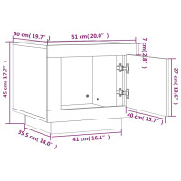 Produktbild för Soffbord svart 51x50x45 cm konstruerat trä