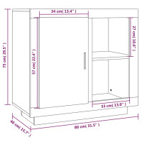 Produktbild för Skänk vit 80x40x75 cm