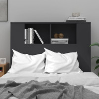Produktbild för Sänggavel med förvaring svart 100x18x104,5 cm