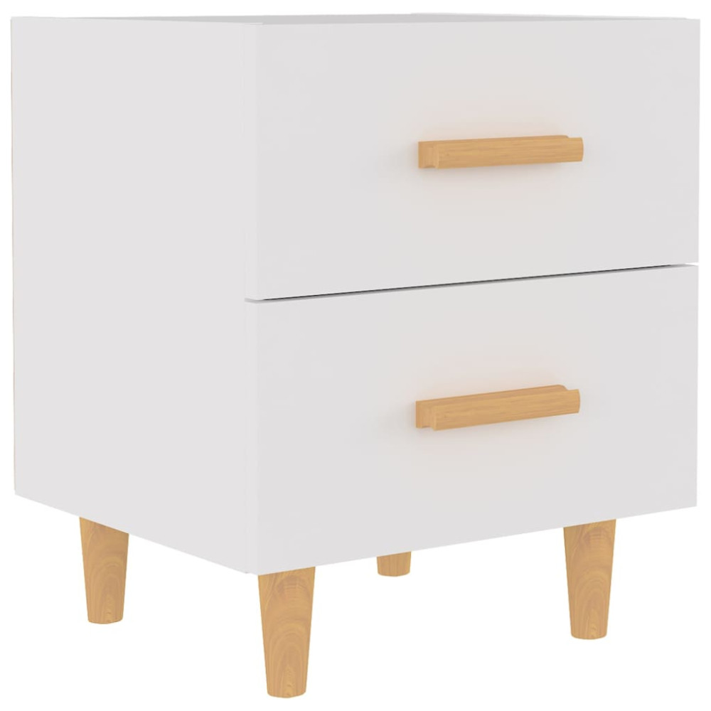 Produktbild för Sängbord vit 40x35x47,5 cm