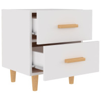 Produktbild för Sängbord vit 40x35x47,5 cm