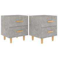 Produktbild för Sängbord 2 st betonggrå 40x35x47,5 cm