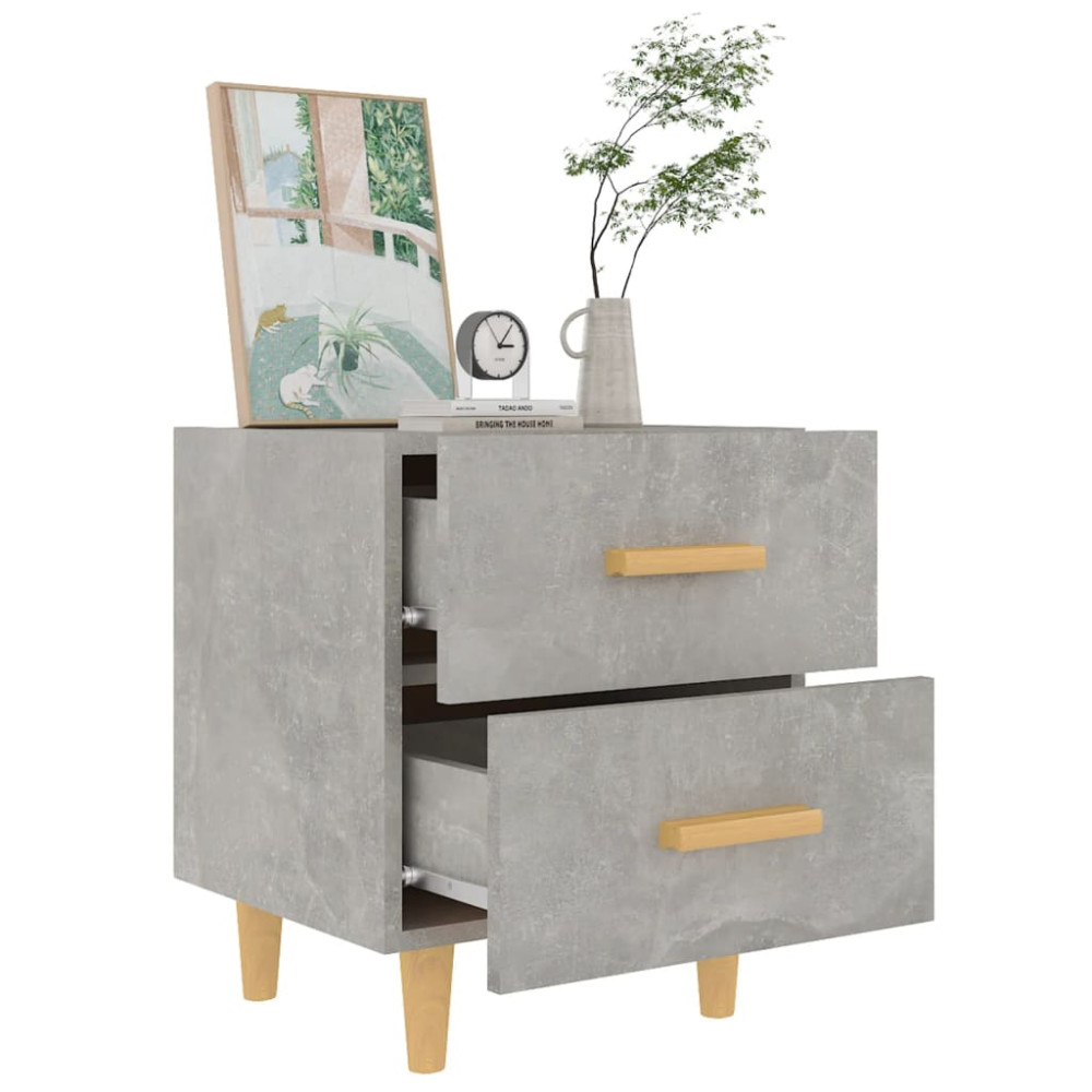 Produktbild för Sängbord 2 st betonggrå 40x35x47,5 cm