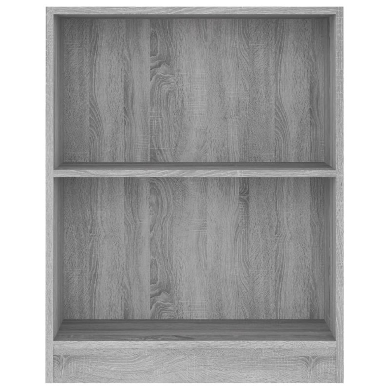 Produktbild för Bokhylla grå sonoma 60x24x76 cm konstruerat trä