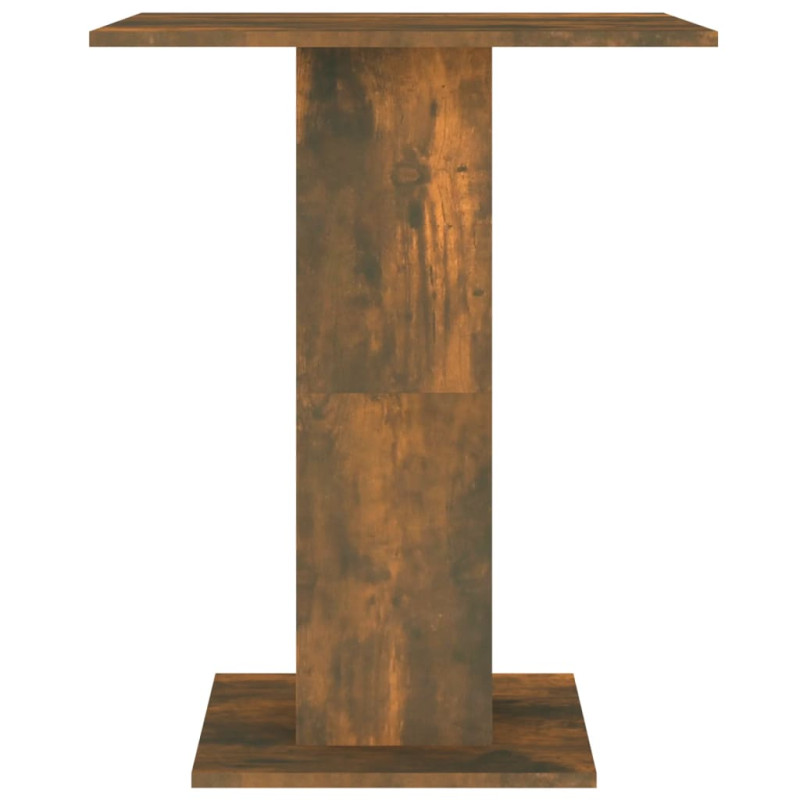 Produktbild för Cafébord rökfärgad ek 60x60x75 cm konstruerat trä