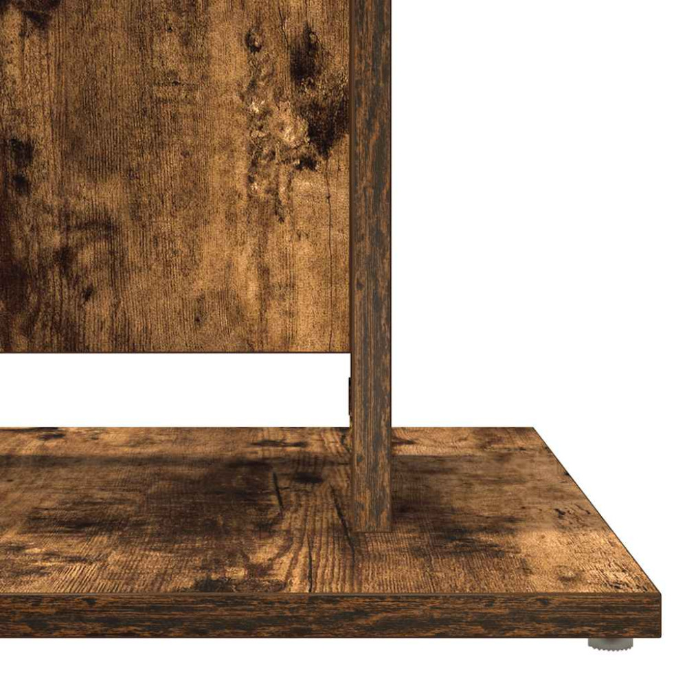 Produktbild för Cafébord rökfärgad ek 60x60x75 cm konstruerat trä