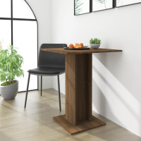 Miniatyr av produktbild för Cafébord brun ek 60x60x75 cm konstruerat trä
