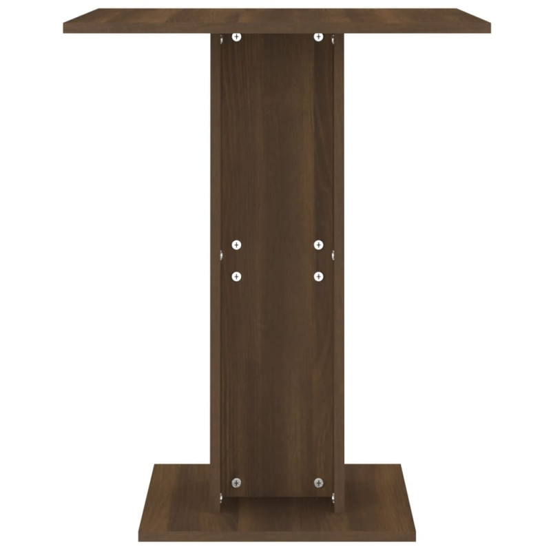 Produktbild för Cafébord brun ek 60x60x75 cm konstruerat trä
