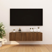 Produktbild för Väggmonterad tv-bänkar 4 st brun ek 30,5x30x30 cm
