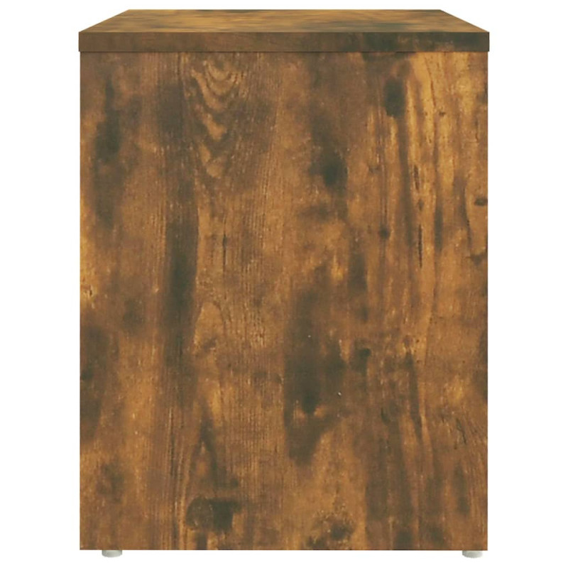Produktbild för Sängbord rökfärgad ek 40x30x40 cm konstruerat trä