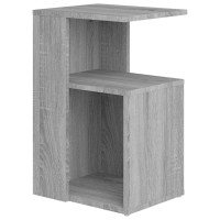 Miniatyr av produktbild för Sidobord grå sonoma 36x30x56 cm konstruerat trä