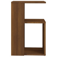 Produktbild för Soffbord brun ek 36x30x56 cm konstruerat trä