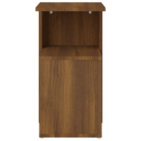 Produktbild för Soffbord brun ek 36x30x56 cm konstruerat trä