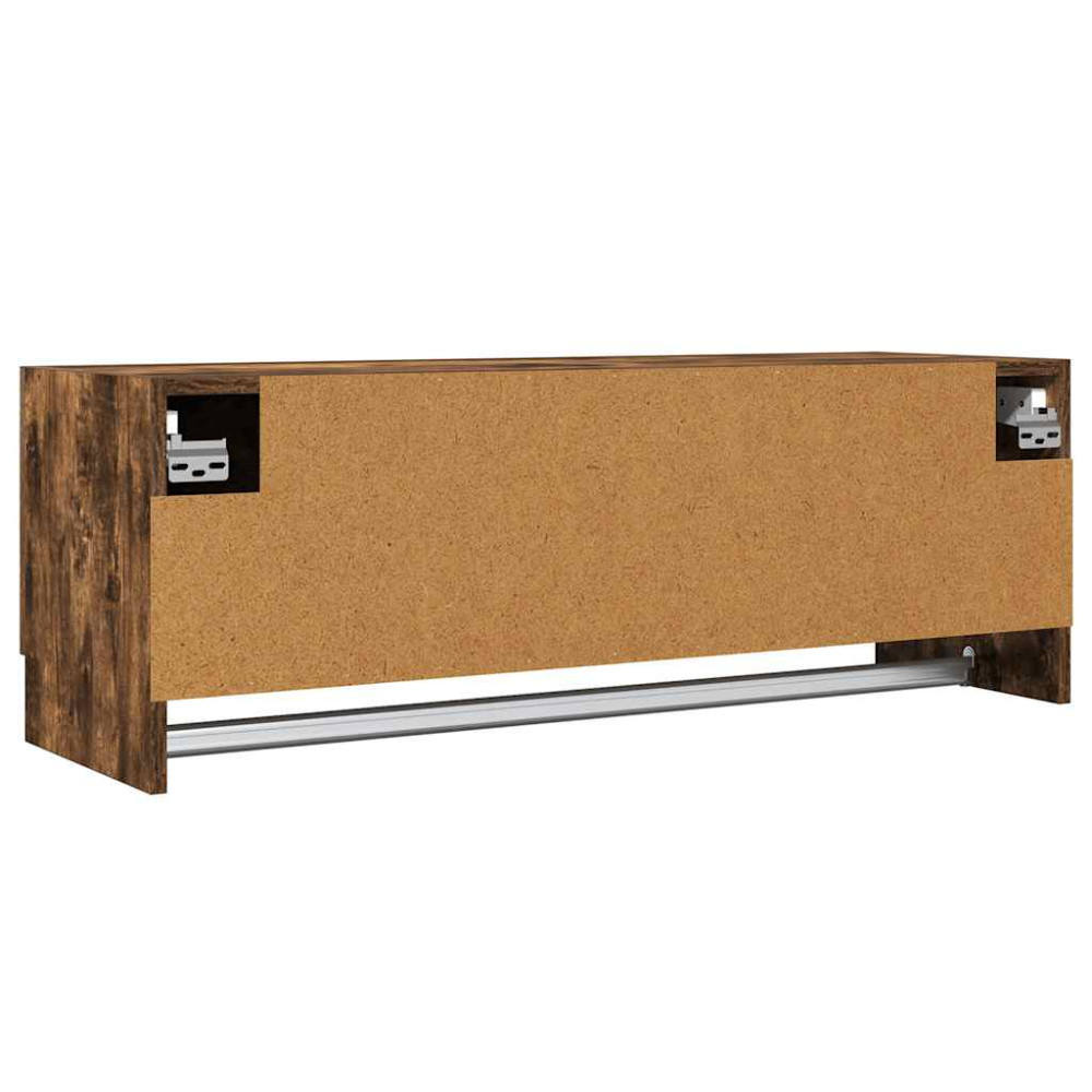 Produktbild för Klädhängare rökfärgad ek 100x32,5x35 cm konstruerat trä