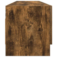 Produktbild för Klädhängare rökfärgad ek 100x32,5x35 cm konstruerat trä