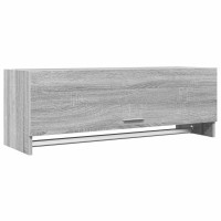 Produktbild för Klädhängare grå sonoma 100x32,5x35 cm konstruerat trä