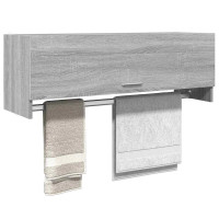 Produktbild för Klädhängare grå sonoma 100x32,5x35 cm konstruerat trä