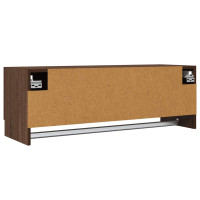 Produktbild för Klädhängare brun ek 100x32,5x35 cm konstruerat trä