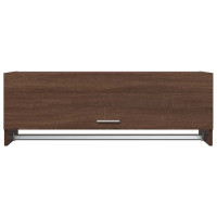 Produktbild för Klädhängare brun ek 100x32,5x35 cm konstruerat trä
