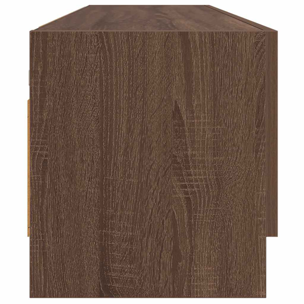 Produktbild för Klädhängare brun ek 100x32,5x35 cm konstruerat trä