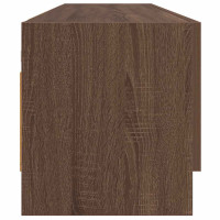 Produktbild för Klädhängare brun ek 100x32,5x35 cm konstruerat trä
