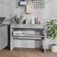 Produktbild för Avlastningsbord grå sonoma 102x30x80 cm konstruerat trä