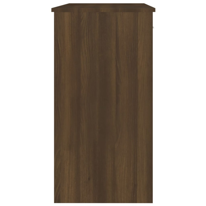 Produktbild för Skrivbord brun ek 80x40x75 cm konstruerat trä