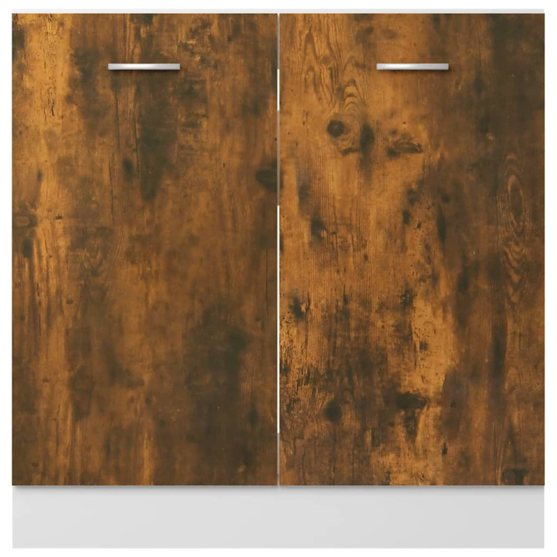 Produktbild för Underskåp rökfärgad ek 80x46x81,5 cm konstruerat trä