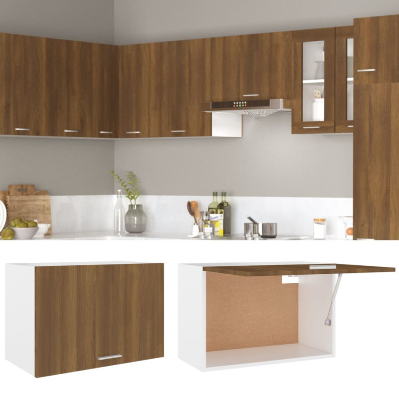Produktbild för Väggskåp brun ek 60x31x40 cm konstruerat trä