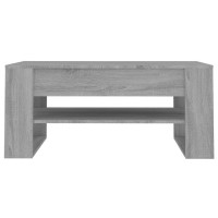 Miniatyr av produktbild för Soffbord grå sonoma-ek 102x55x45 cm konstruerat trä