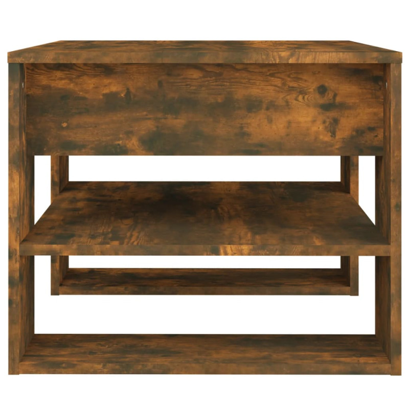 Produktbild för Soffbord rökfärgad ek 55,5x55x45 cm konstruerat trä