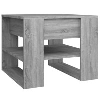 Miniatyr av produktbild för Soffbord grå sonoma-ek 55,5x55x45 cm konstruerat trä