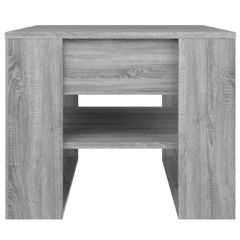 Produktbild för Soffbord grå sonoma-ek 55,5x55x45 cm konstruerat trä