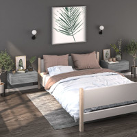 Produktbild för Väggmonterat sängbord sonoma-ek