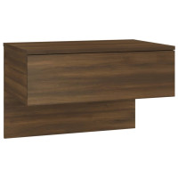 Produktbild för Väggmonterat sängbord brun ek