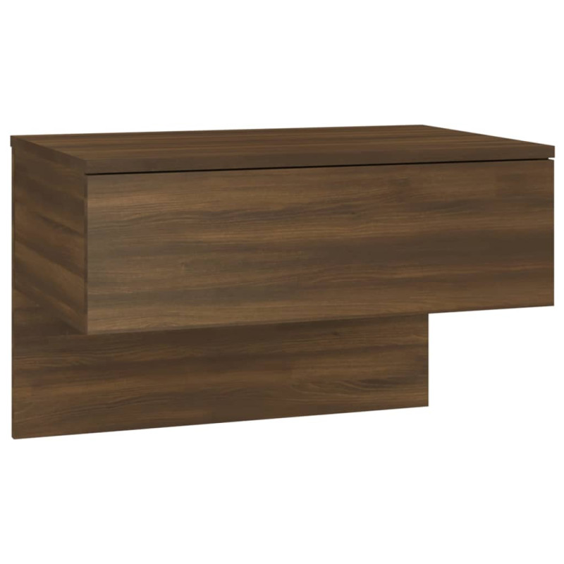 Produktbild för Väggmonterade sängbord 2 st brun ek
